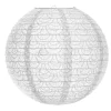 Abat-jour boule papier DENTELLE coloris blanc 30 x 35 cm - 4MURS