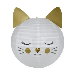 Abat-jour CHAT LOVE coloris blanc 21 x 35 cm - 4MURS