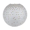 Abat-jour POIS DORÉS coloris blanc 21 x 35 cm - 4MURS