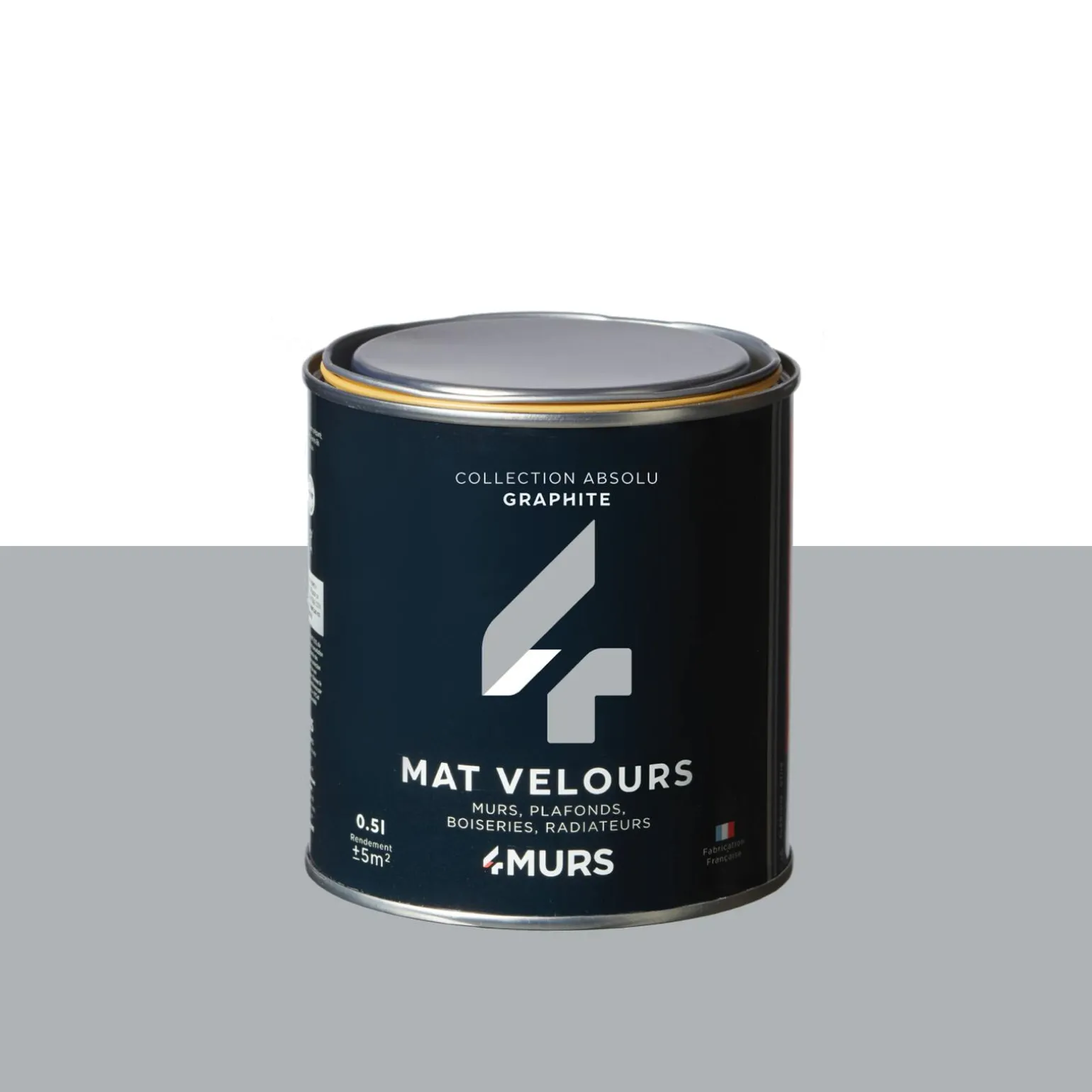 Absolu Peinture Finition Peinture graphite Mat 0,5 L - 4MURS