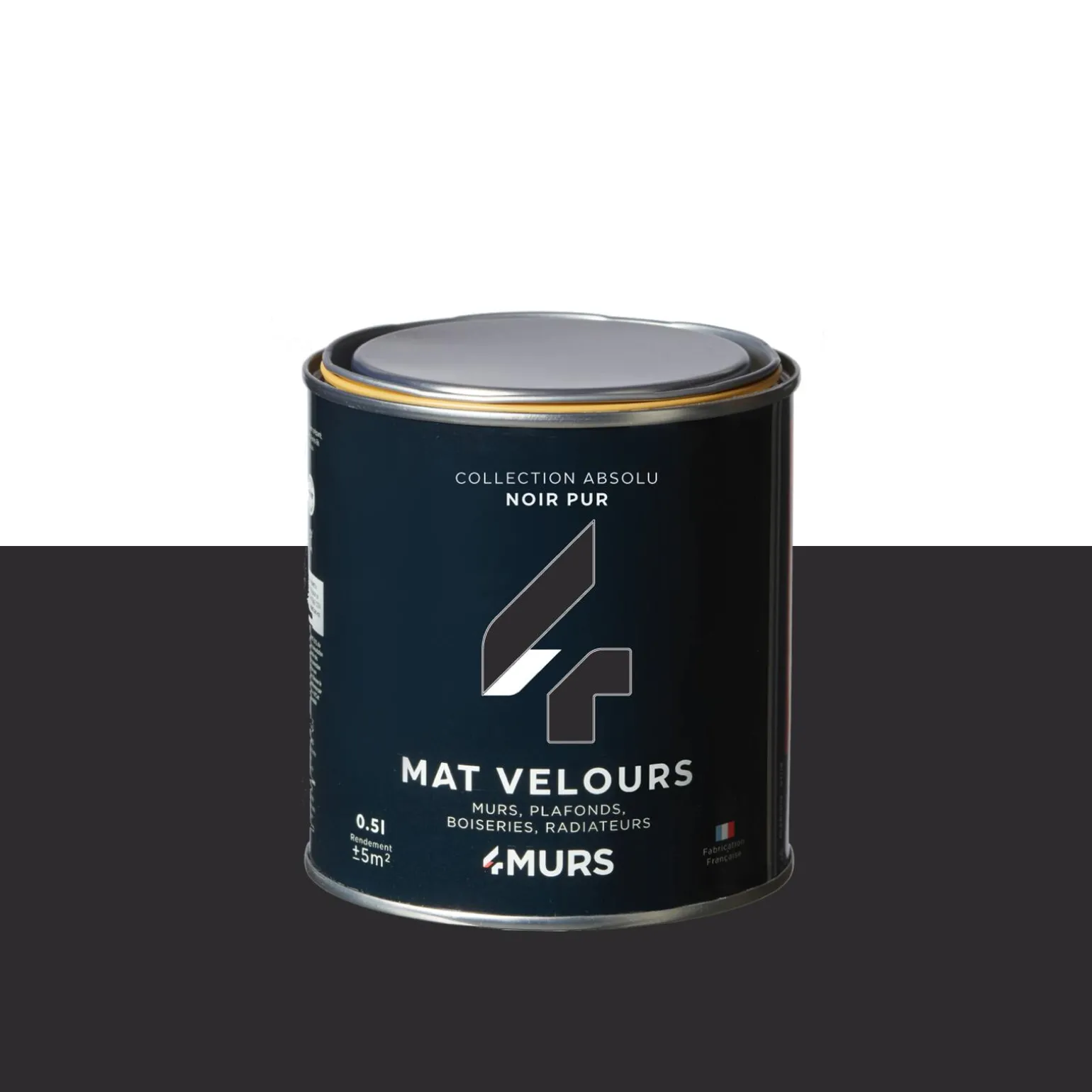 Absolu Peinture Finition Peinture noir Mat 0,5 L - 4MURS