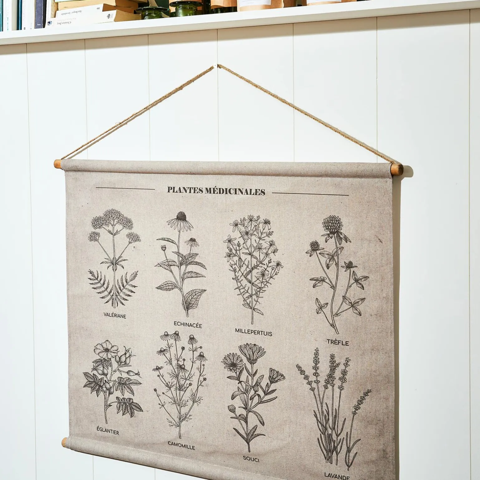 Amadeus Cades Décoration à suspendre PLANTES MÉDICINALES beige - 4MURS