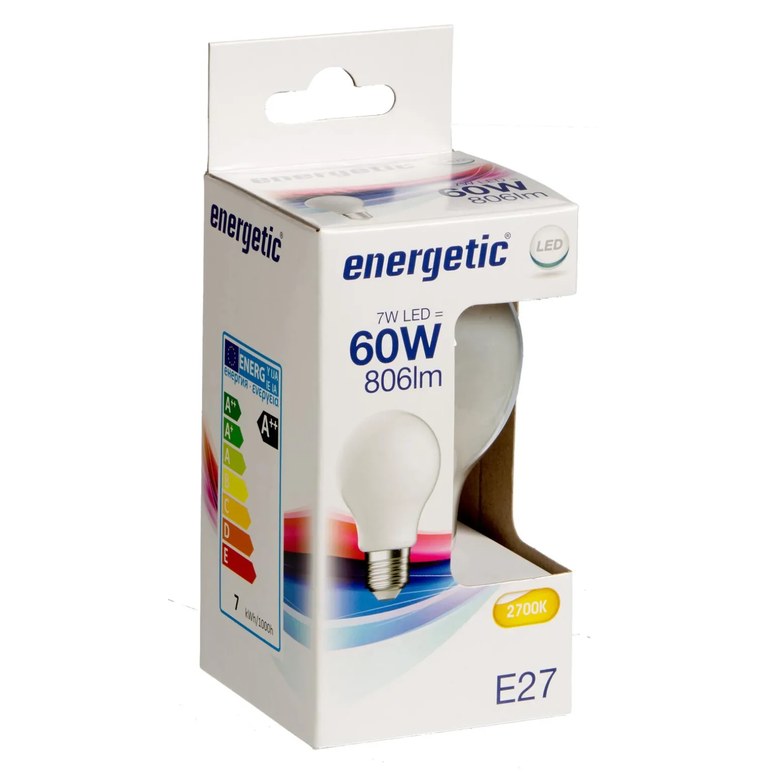 Ampoule LED MILKY 60W E27 lumière chaude jaune 10 x 6 cm - 4MURS