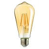 Ampoule LED POIRE AMBRÉ ST64 30W E27 lumière chaude jaune 14 x 6 cm