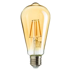 Ampoule LED POIRE AMBRÉ ST64 30W E27 lumière chaude jaune 14 x 6 cm