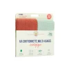 ANOTHER WAY Set ménage CHIFFONNETTES coloris Corail et Bleu - 4MURS