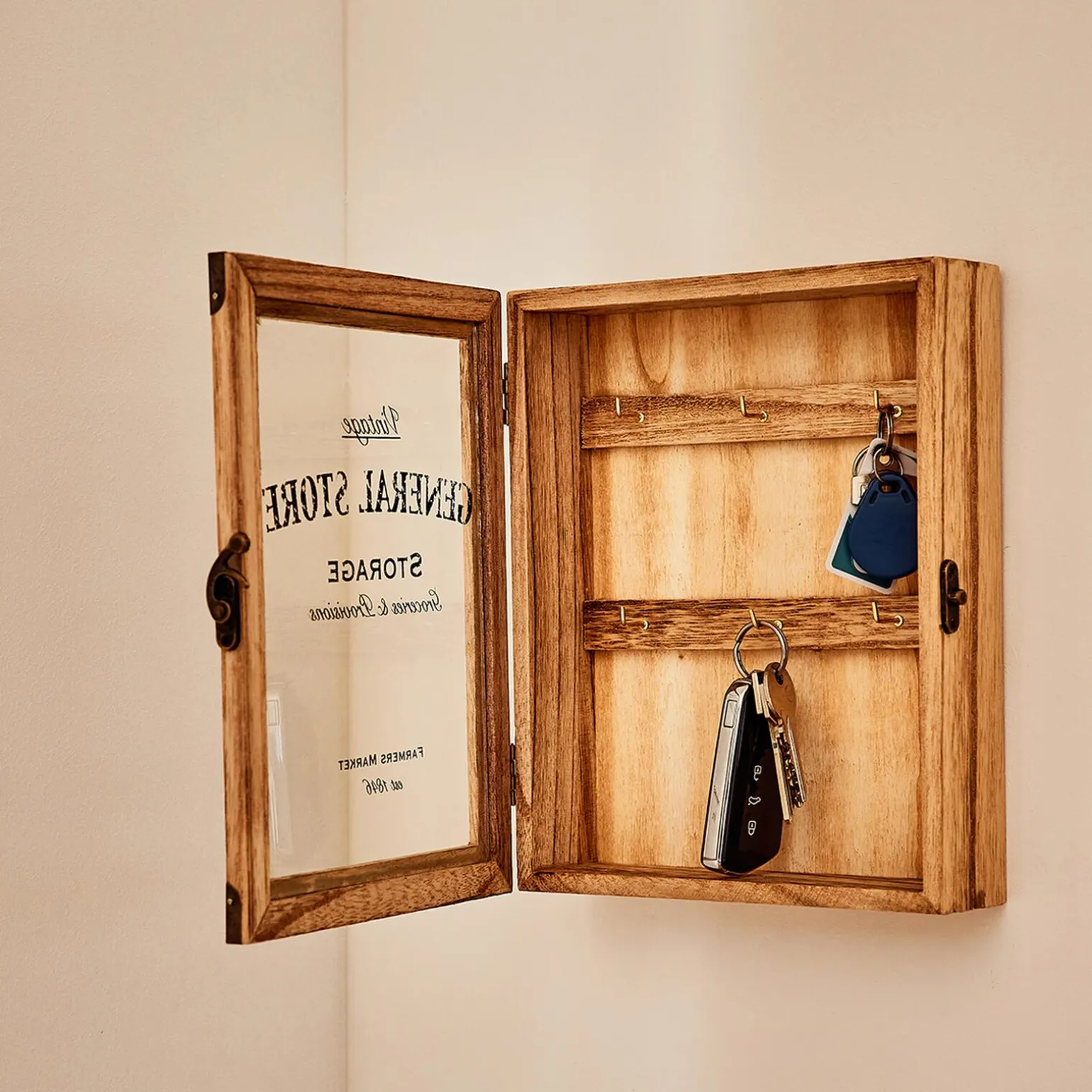 Armoire à clés GENERAL STORE coloris bois - 4MURS