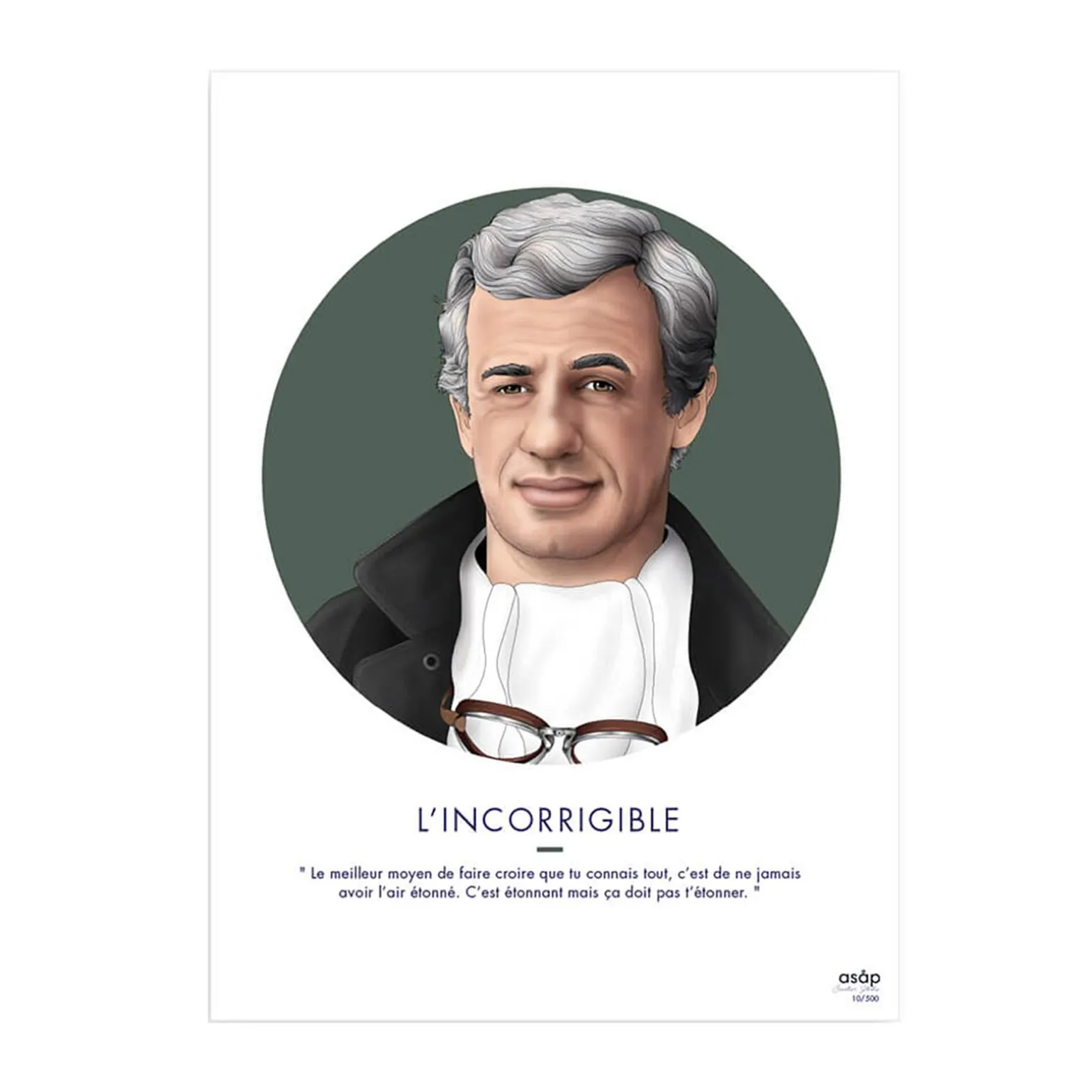 Asap Creative Studio Affiche L'INCORRIGIBLE 30 x 40 cm - 4MURS