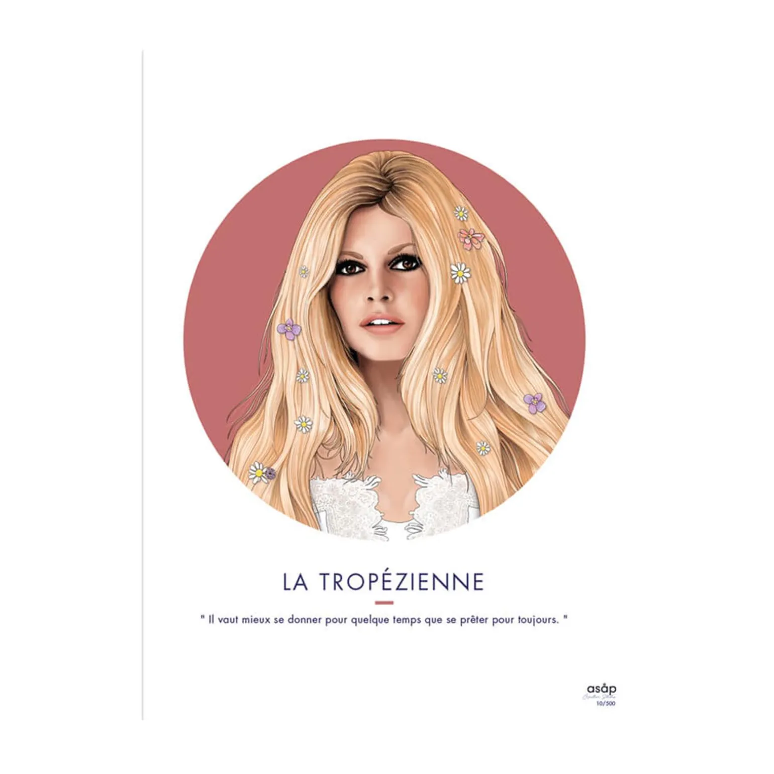 Asap Creative Studio Affiche LA TROPEZIENNE 30 x 40 cm - 4MURS
