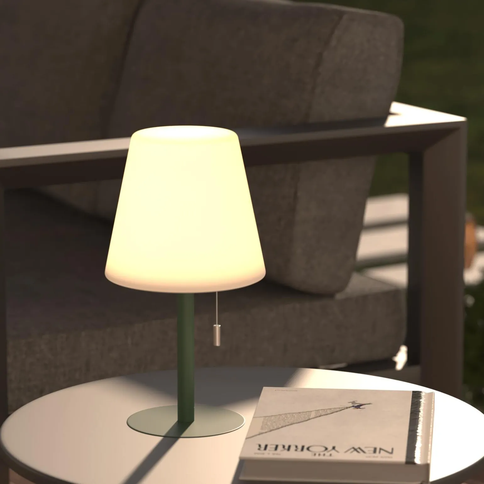 Atmosphera Lampe à poser ZACK coloris olive 30 x 16 cm - 4MURS