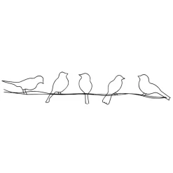 Bijou de mur BIRDS 65 x 19 cm - 4MURS