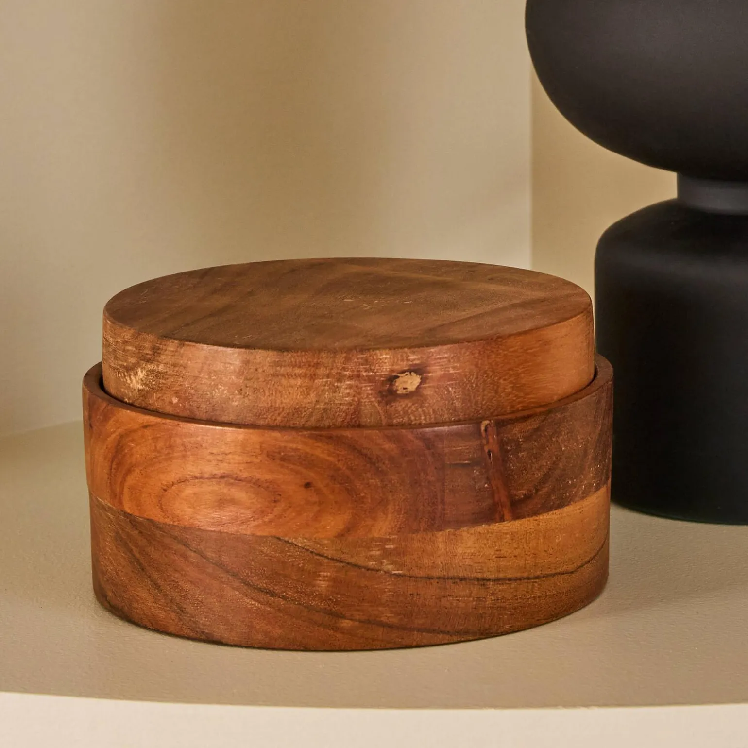 Boîte LEGNA coloris naturel diamètre 15 cm - 4MURS