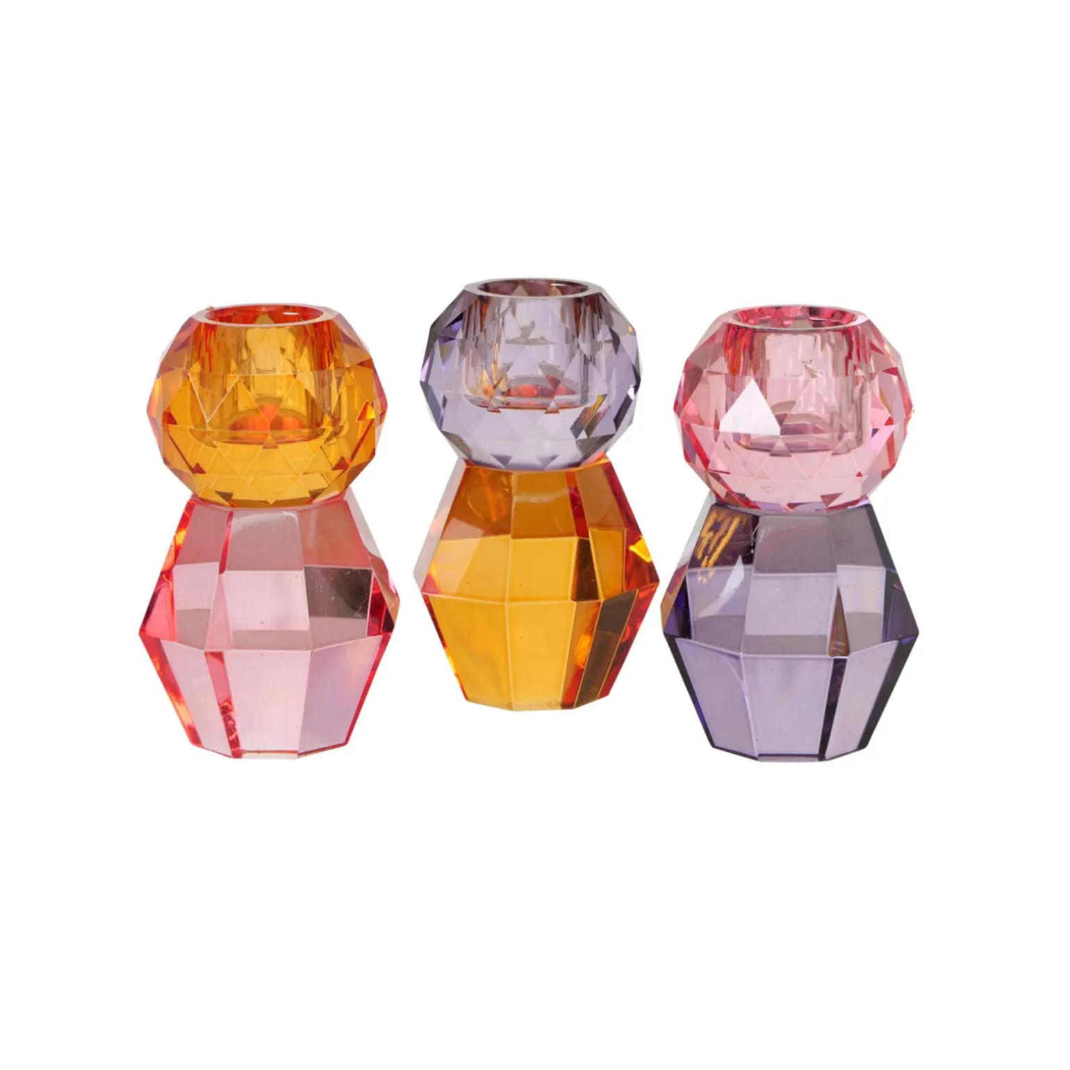 Bougeoir KOLLONI coloris Orange, violet, rose - 4MURS