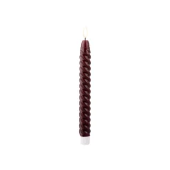 Bougie LED VOLUTA coloris bordeaux diamètre 2 cm - 4MURS