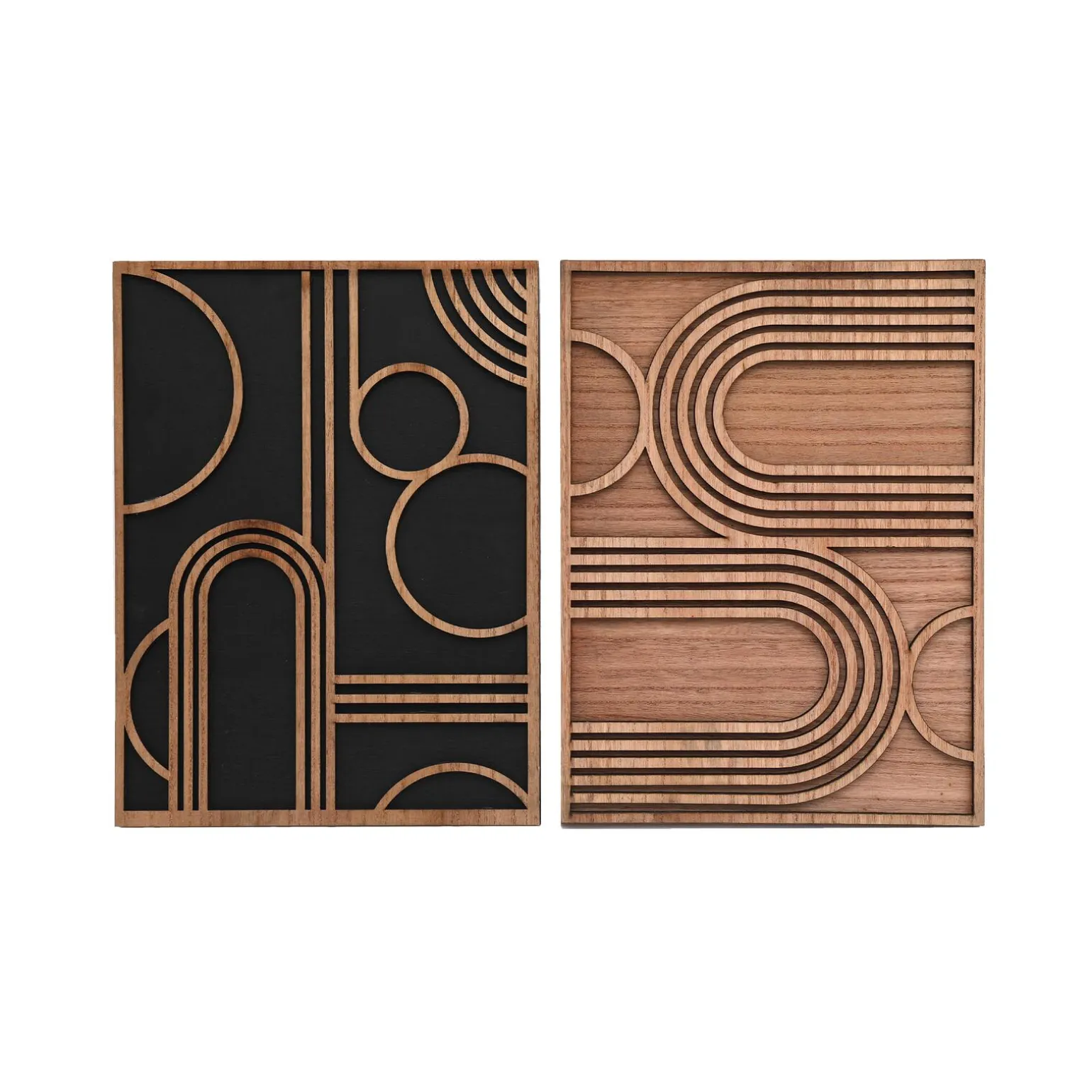 Cadre bois HILDE coloris noir / bois - 4MURS