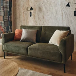 Canapé GRAHAM coloris vert olive 2 places - 4MURS