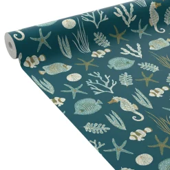 Caselio Papier peint intissé SEASTAR coloris bleu canard - 4MURS
