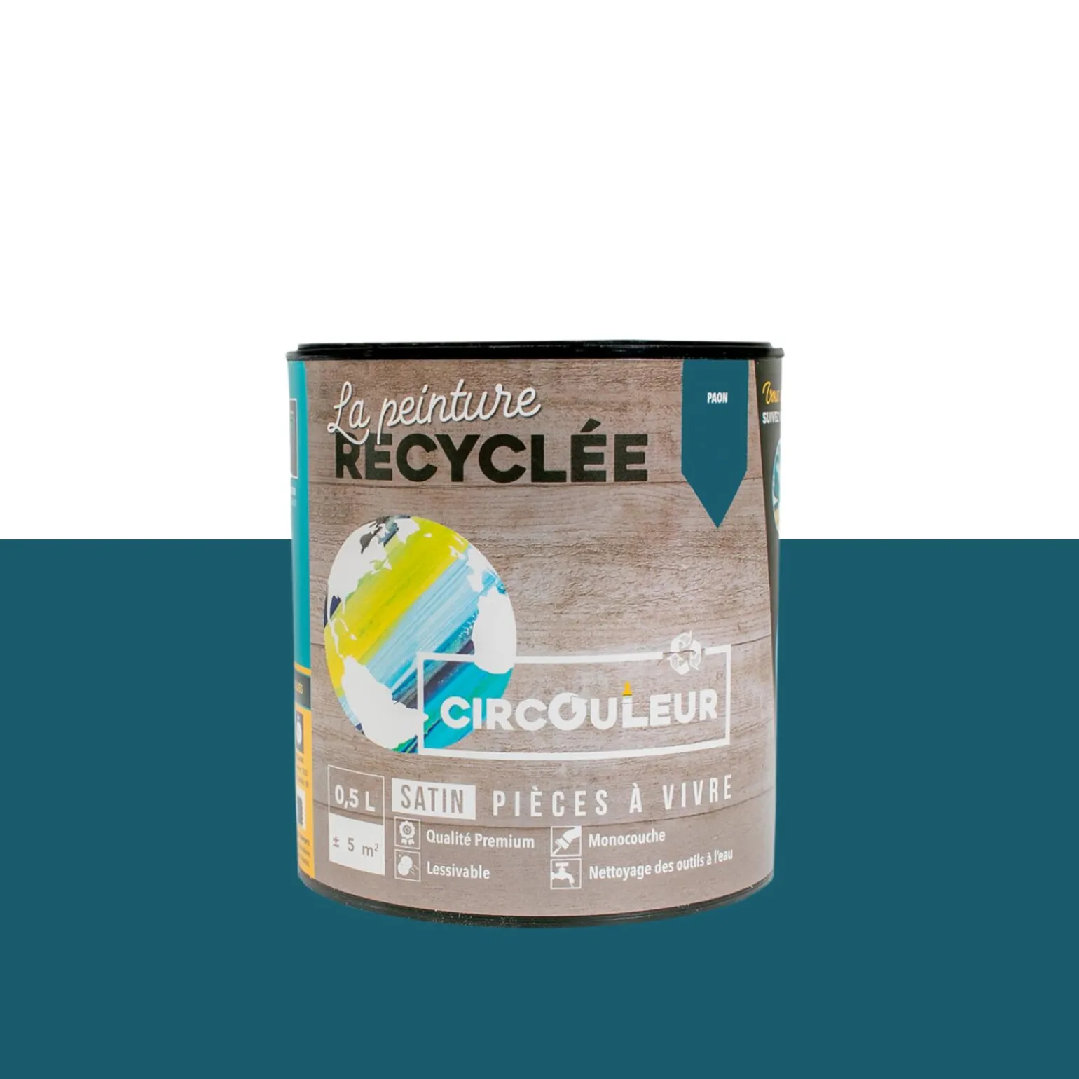 CIRCOULEUR Peinture Peinture paon Satiné 0,5 L - 4MURS