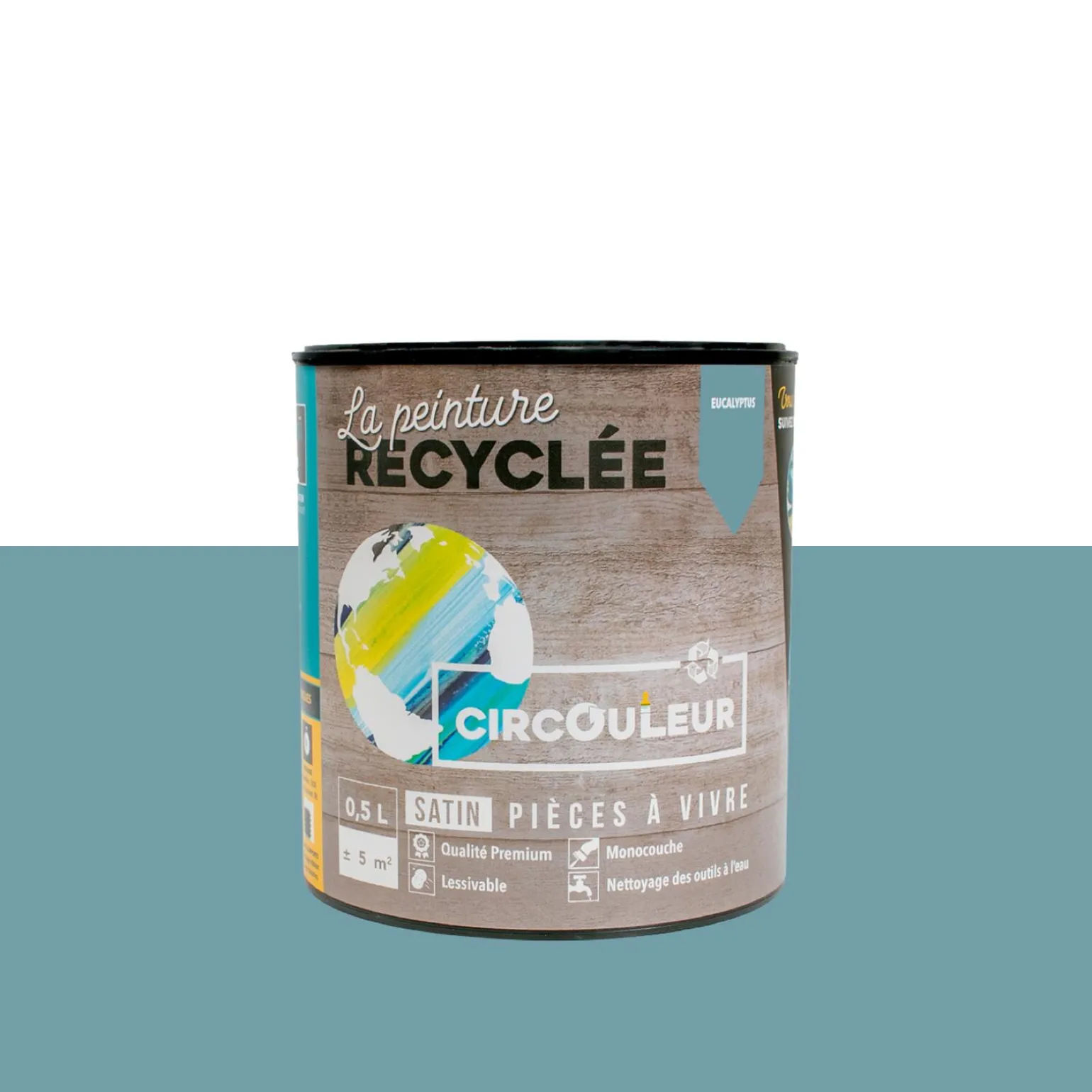 CIRCOULEUR Peinture Peinture eucalyptus Satiné 0,5 L - 4MURS