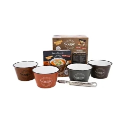 Coffret tasses CE SOIR ON SOUPE coloris brun - 4MURS