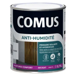Comus Peinture Anti humidité Peinture blanc Mat 0,75 L - 4MURS