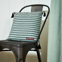 Constelle Housse de coussin ARITZ noir & vert 40 x 40 cm - 4MURS