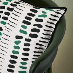 Constelle Housse de coussin ALAIA noir & vert 40 x 40 cm - 4MURS