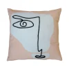 Coussin FACE LACE coloris rose 45 x 45 cm - 4MURS