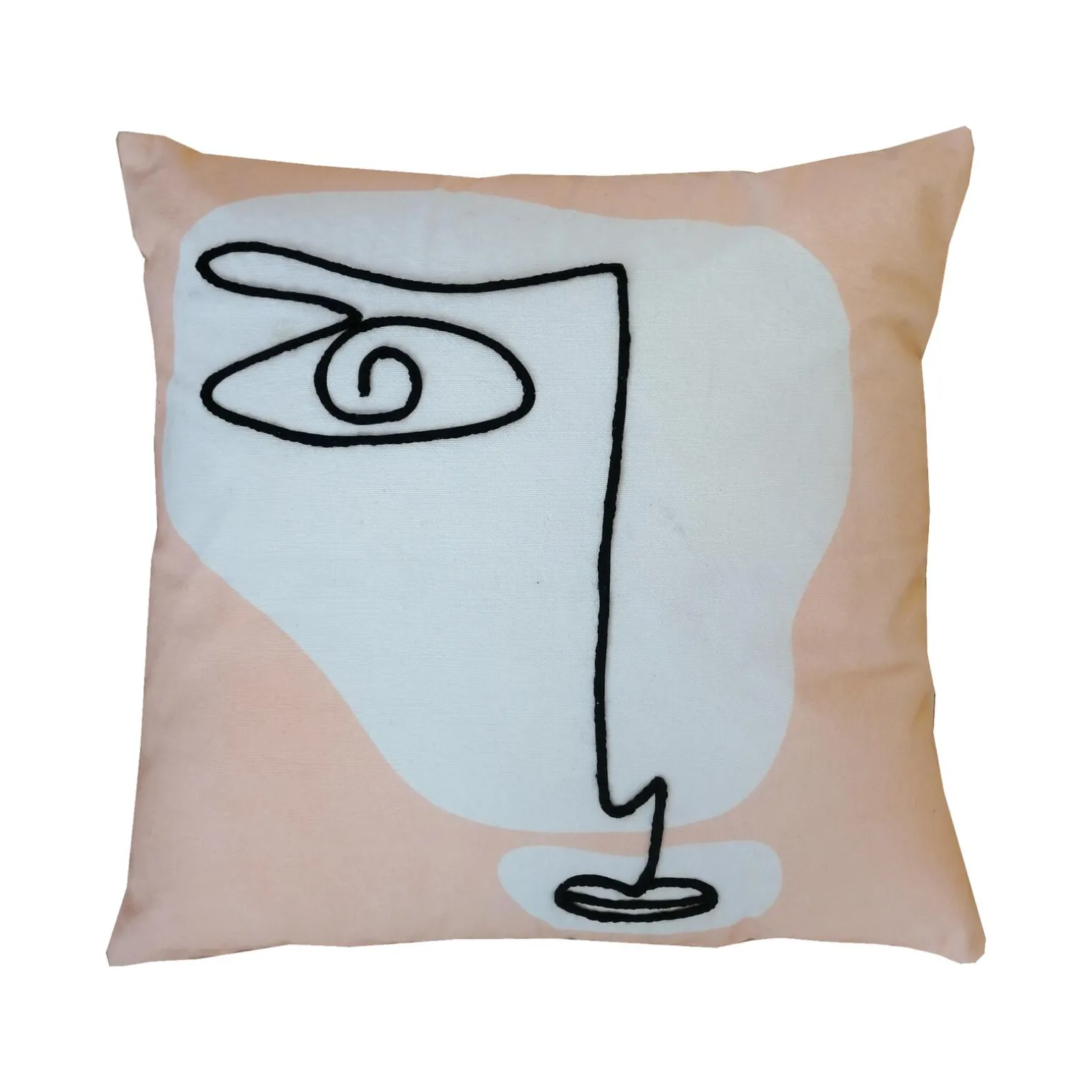 Coussin FACE LACE coloris rose 45 x 45 cm - 4MURS