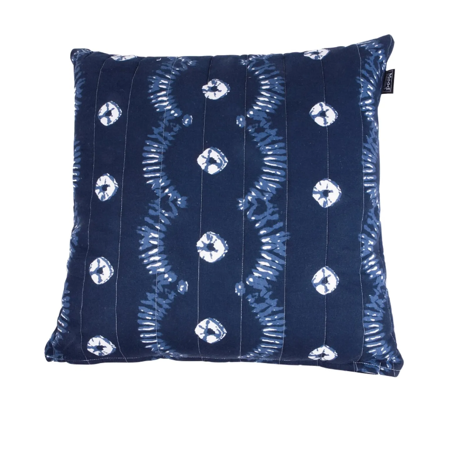 Coussin FLOWER TIE coloris indigo 50 x 50 cm - 4MURS