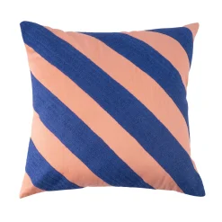 Coussin GATSBY coloris bleu/pêche 45 x 45 cm - 4MURS