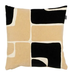 Coussin KUBU coloris noir/beige 50 x 50 cm - 4MURS