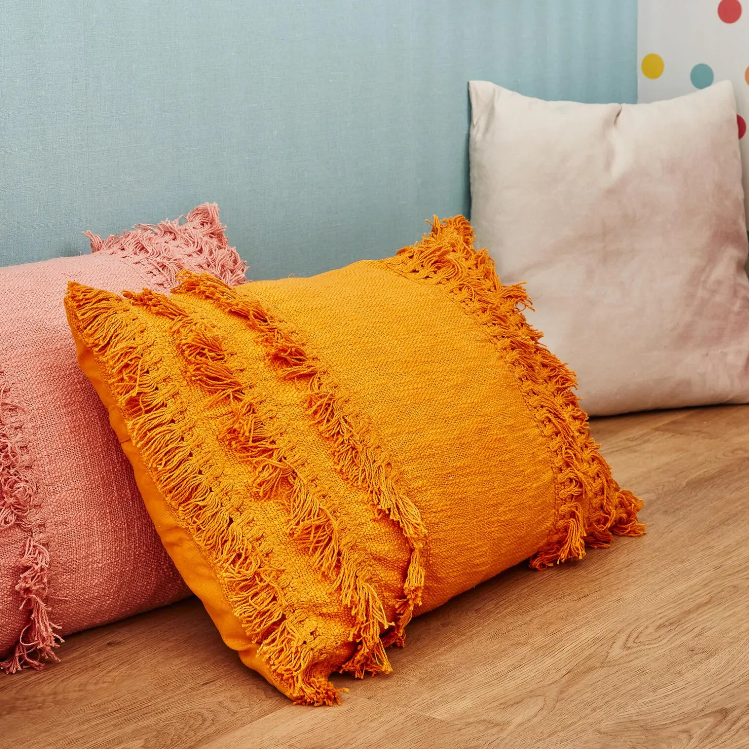 Coussin LARA coloris jaune 40 x 60 cm - 4MURS
