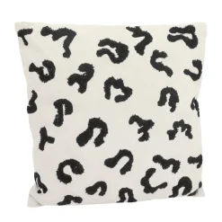 Coussin LEONIA coloris ivoire/noir 45 x 45 cm - 4MURS