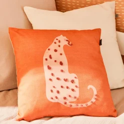 Coussin MAURITIUS coloris pêche 45 x 45 cm - 4MURS