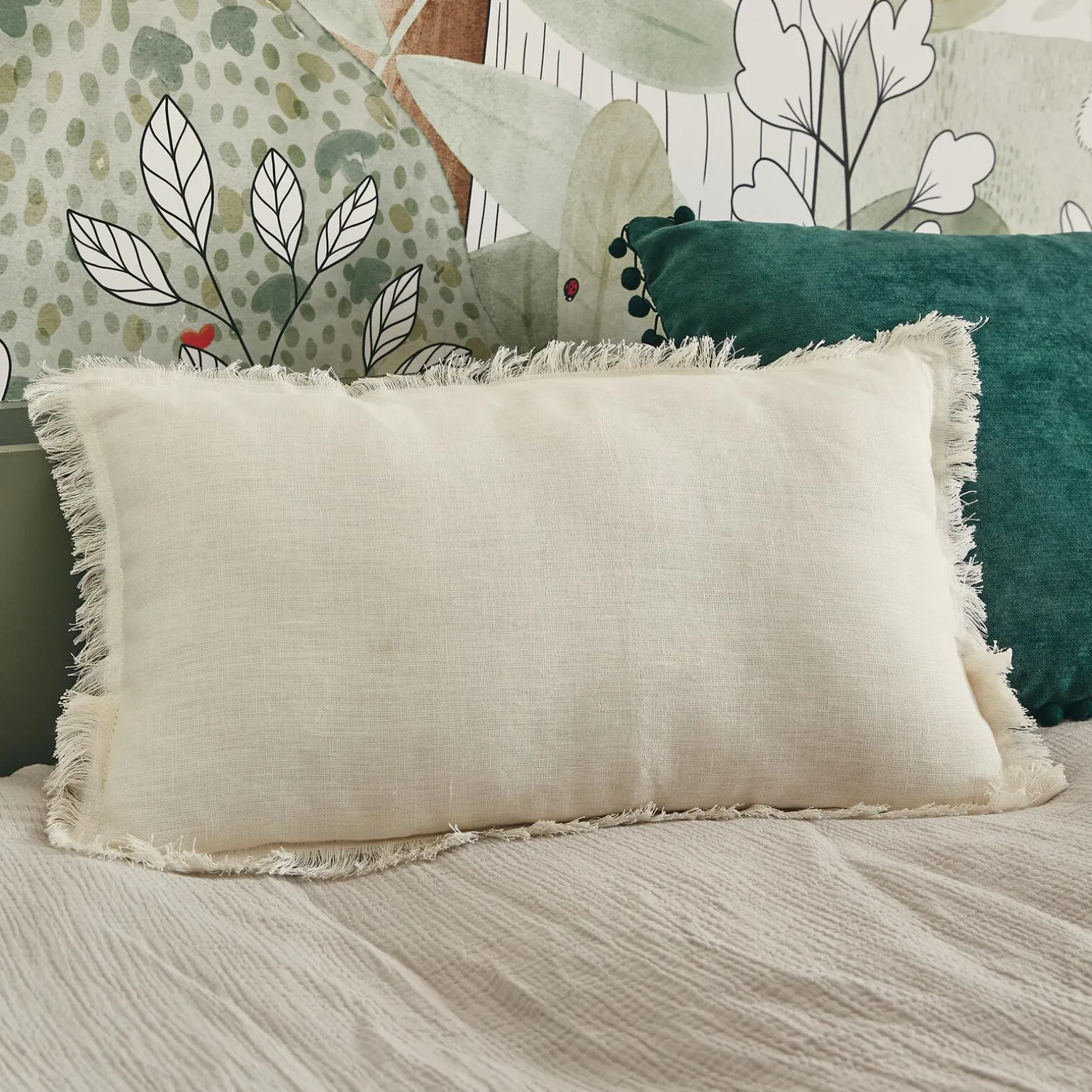 Coussin NAYA coloris blanc / naturel 30 x 50 cm - 4MURS