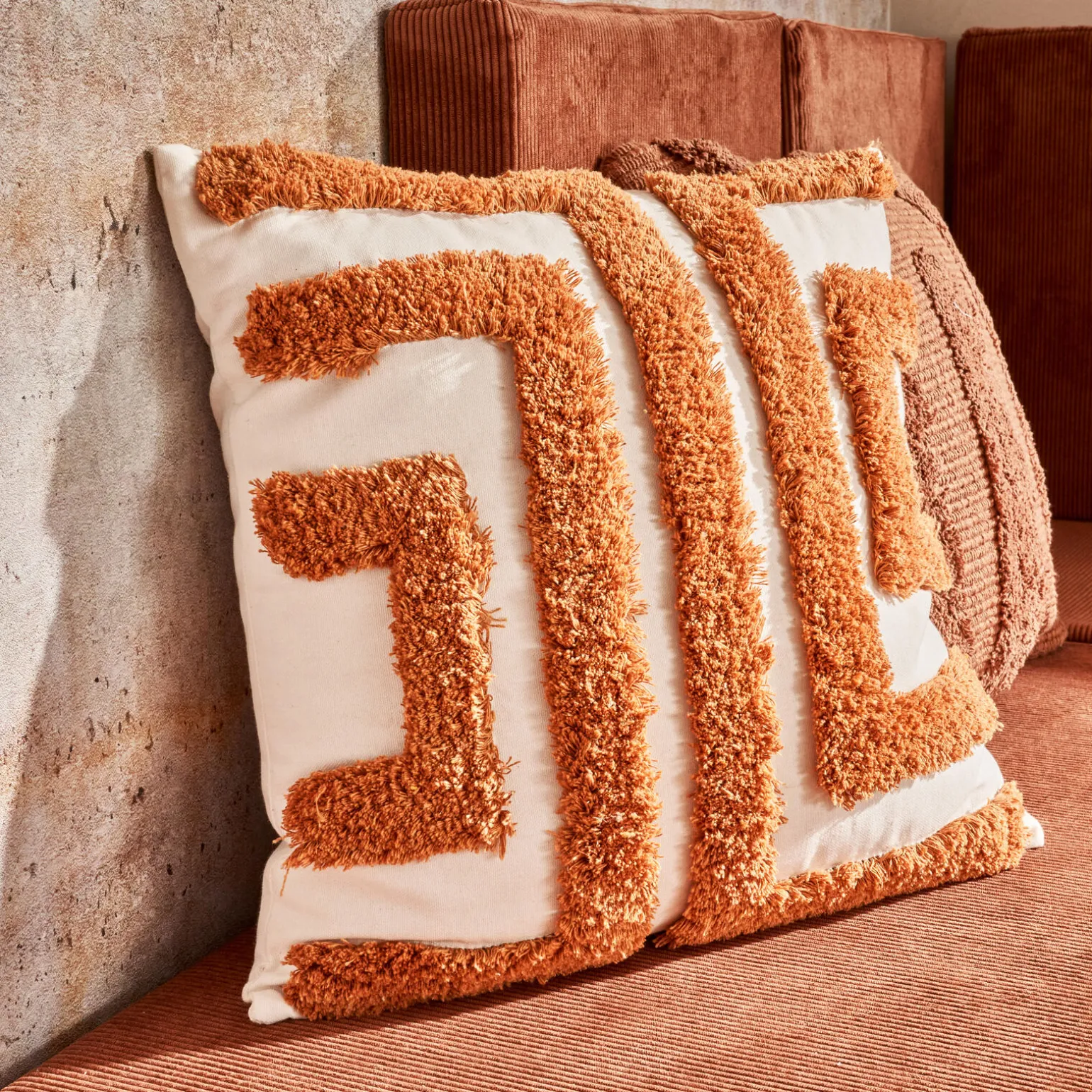 Coussin SQUAR coloris cuivre 45 x 45 cm - 4MURS