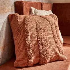Coussin TIKIA coloris marron 45 x 45 cm - 4MURS