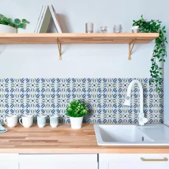 d-c-fix Revêtement adhésif MINI WALL TILES CUBIA BLUE bleu - 4MURS