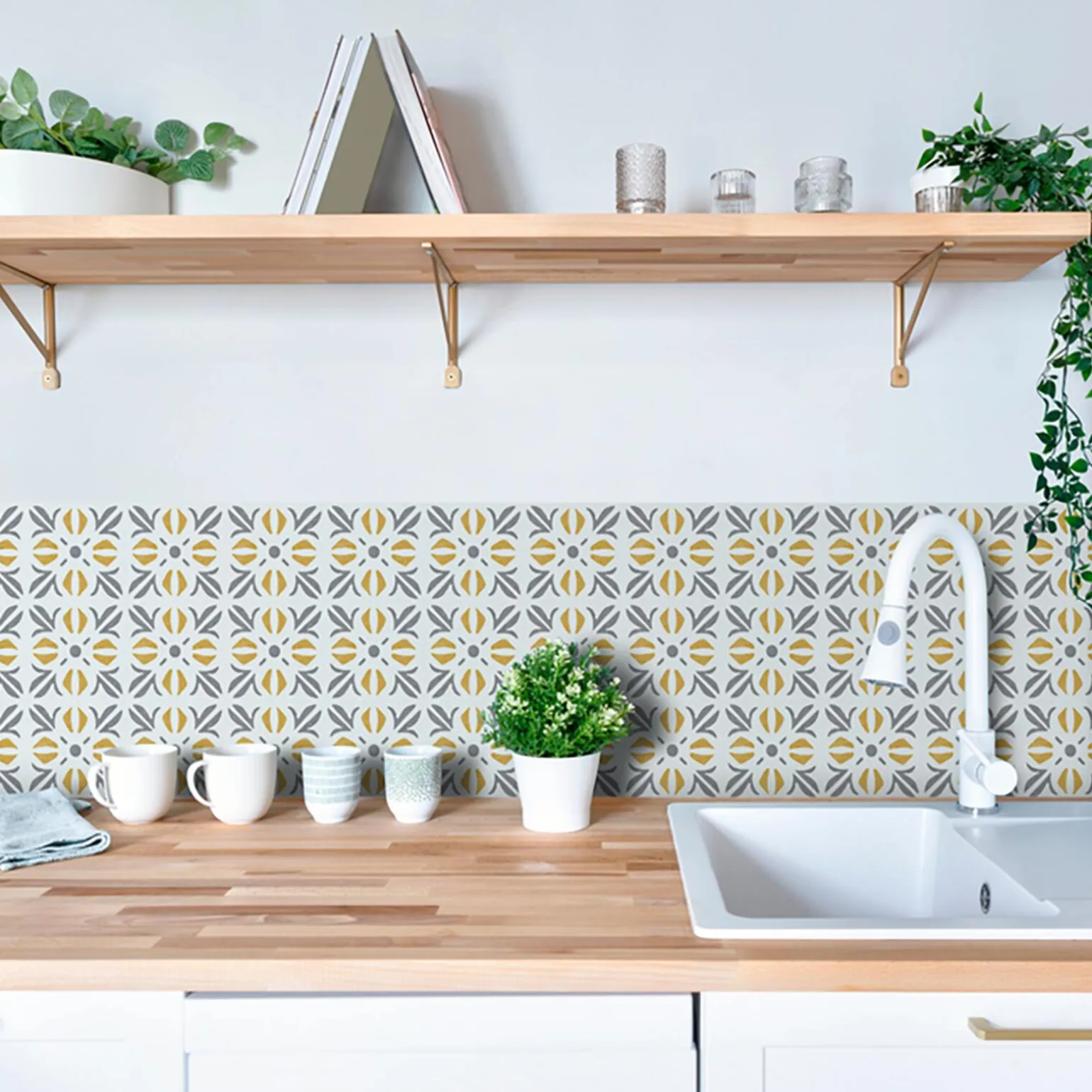 d-c-fix Revêtement adhésif MINI WALL TILES CUBIA GOLD or - 4MURS