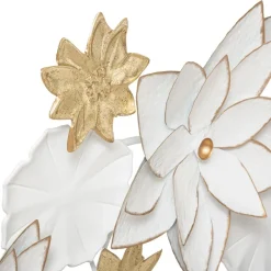 Déco murale métal FOLK coloris blanc et or - 4MURS