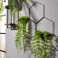 Déco murale métal HEXA coloris noir - 4MURS
