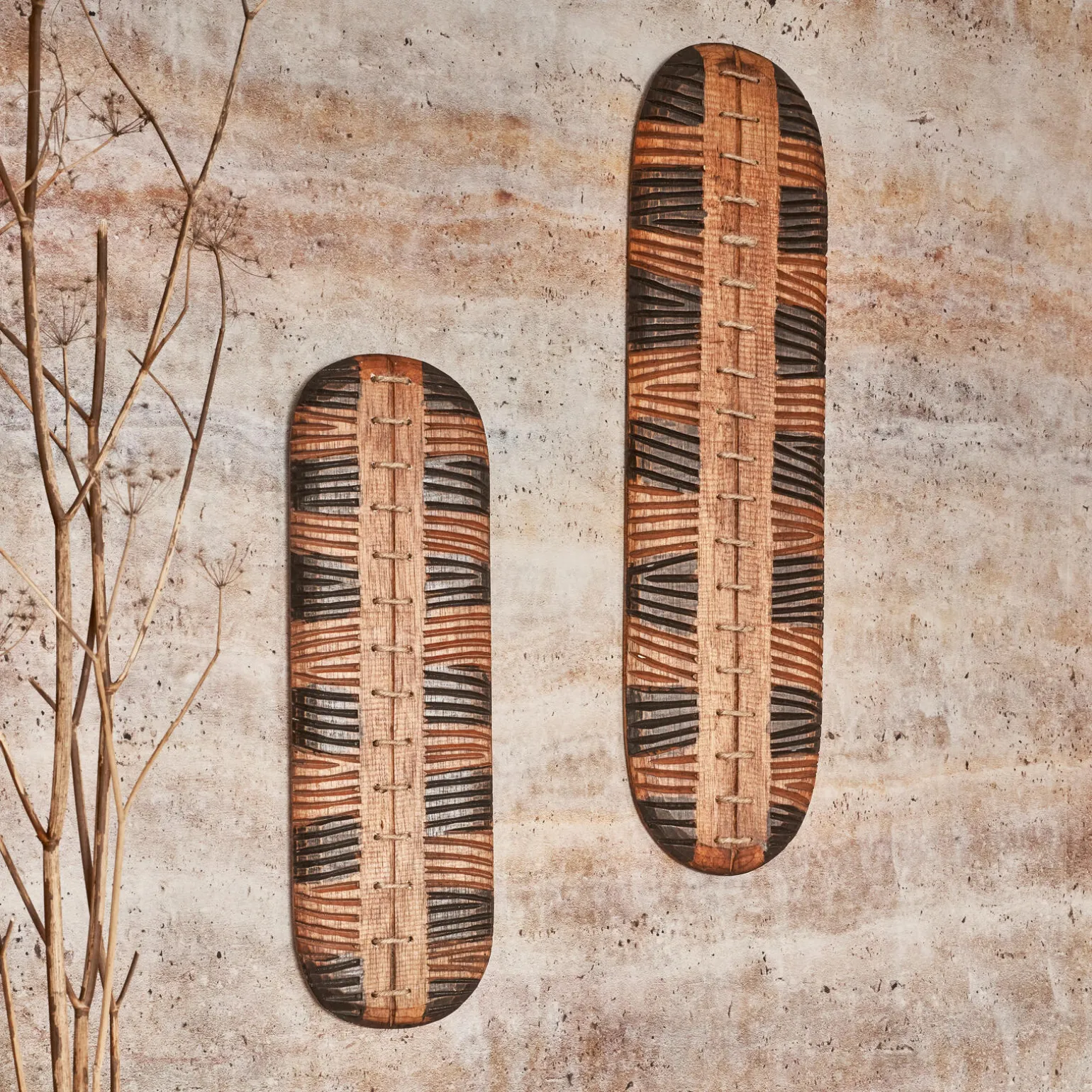 Déco murale WAKANDA coloris brun hauteur 78 cm - 4MURS