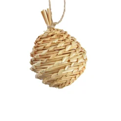 Décoration à suspendre BOULE PAILLE L coloris paille - 4MURS