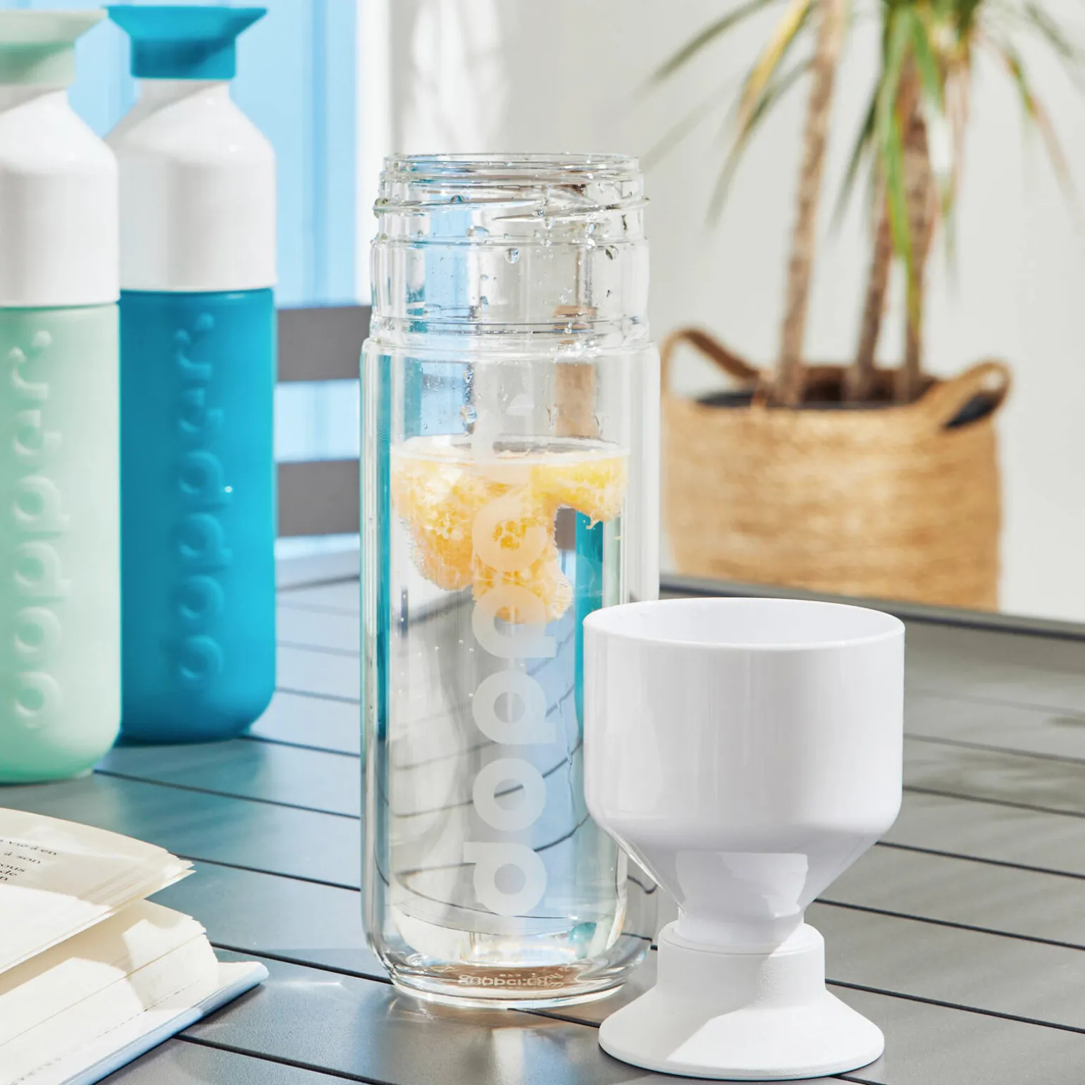 Dopper Gourde INSULATED VERRE coloris Blanc/Transparent - 4MURS