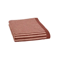 Drap de douche RAFAELA coloris bordeaux 70 x 140 cm - 4MURS