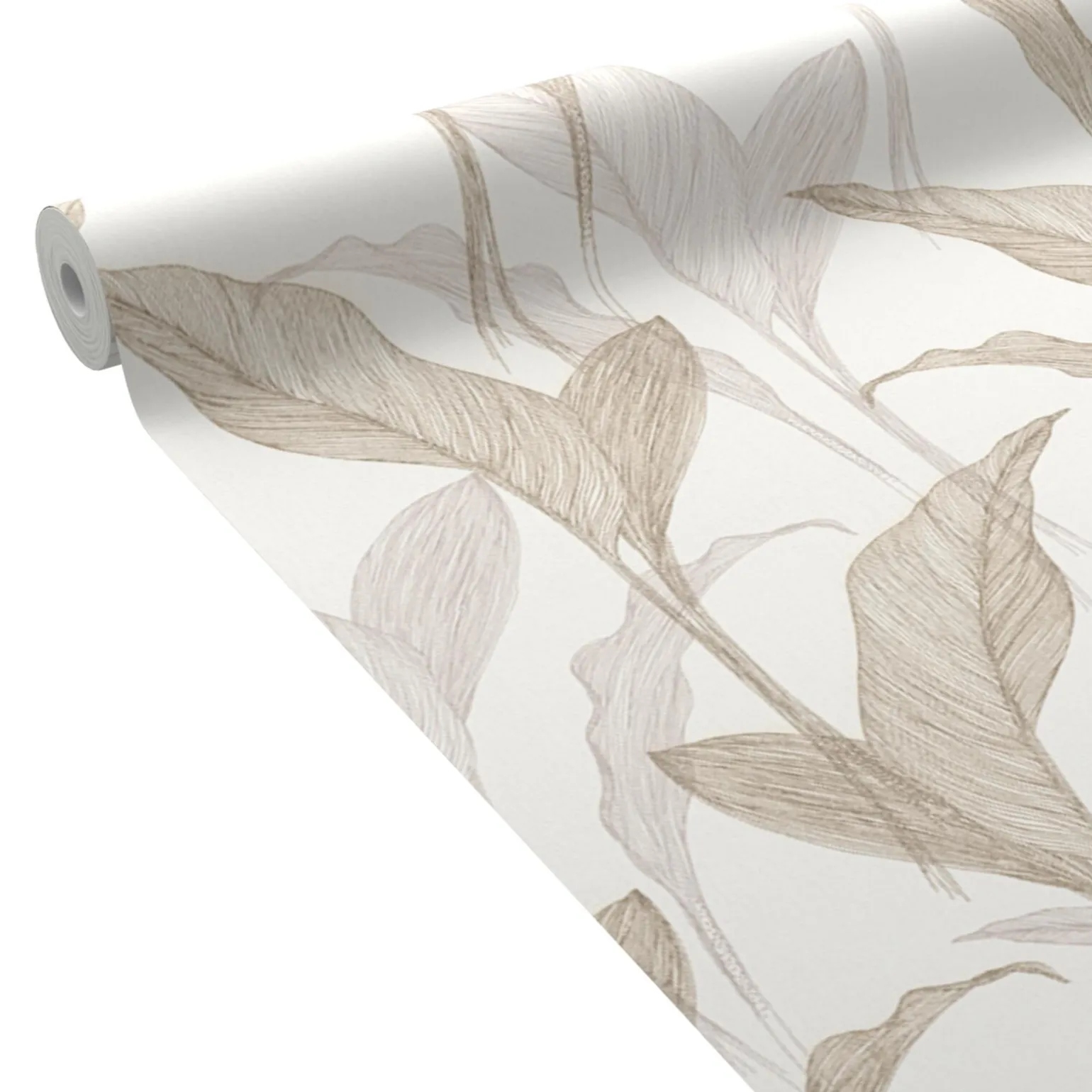 ELLE DECORATION Papier peint intissé MARJORY blanc et doré - 4MURS