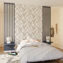 ELLE DECORATION Papier peint intissé MARJORY blanc et doré - 4MURS