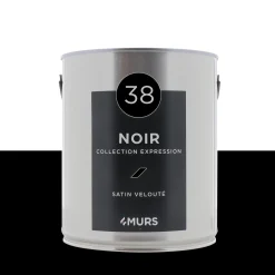 Expression Peinture Peinture noir Satiné 2,5 L - 4MURS