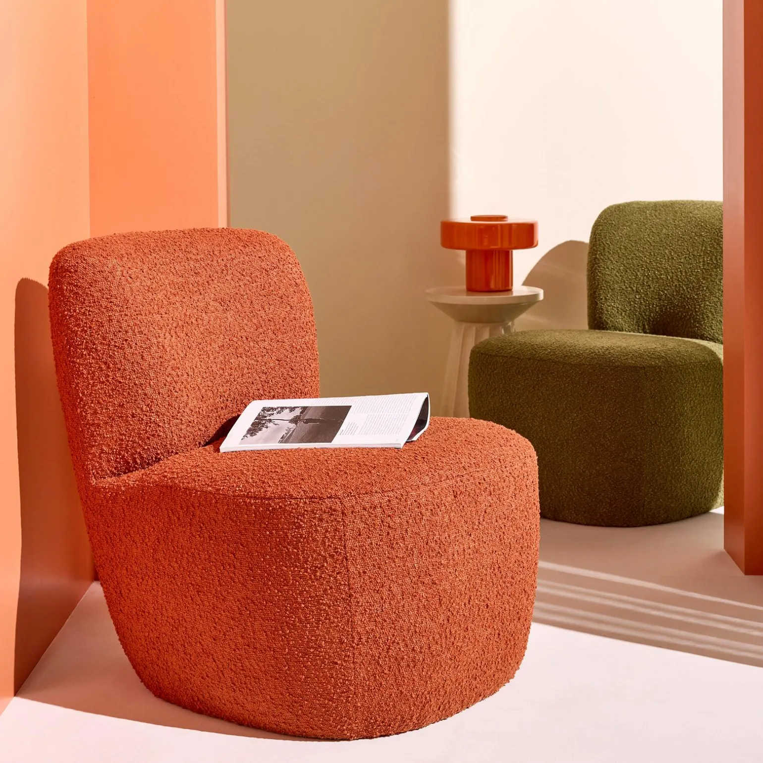 Fauteuil MARLA coloris terracotta - 4MURS
